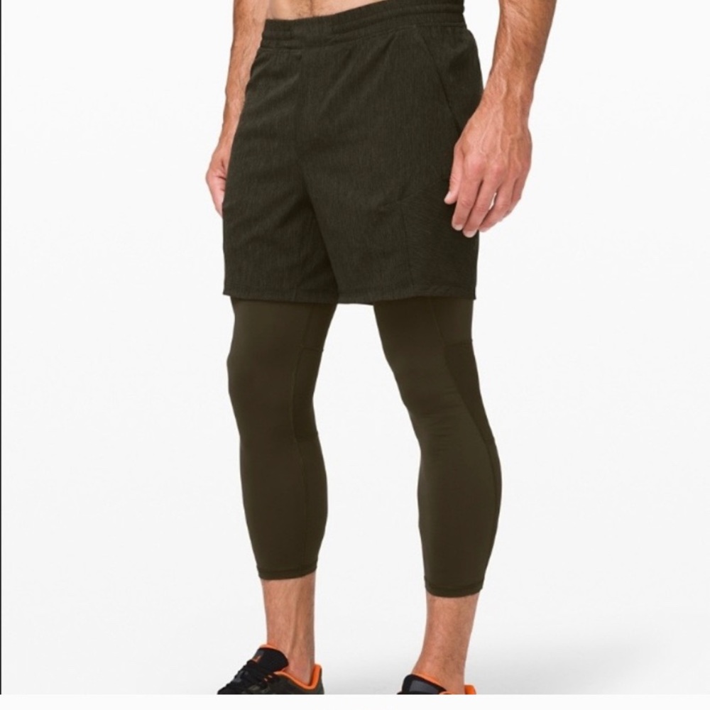 Lululemon Active Expert Short Tight 6”- Dark Olive